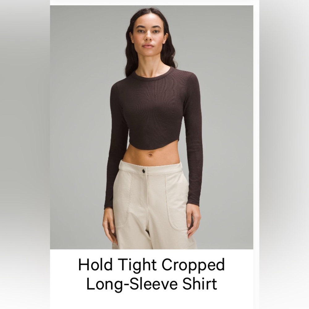 Hold tight cropped long sleeve shirt